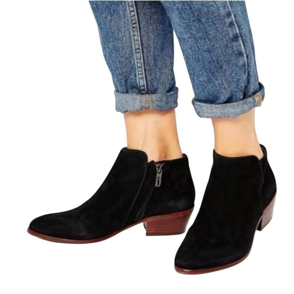 Sam Edelman Petty Suede Leather Zip Ankle Booties